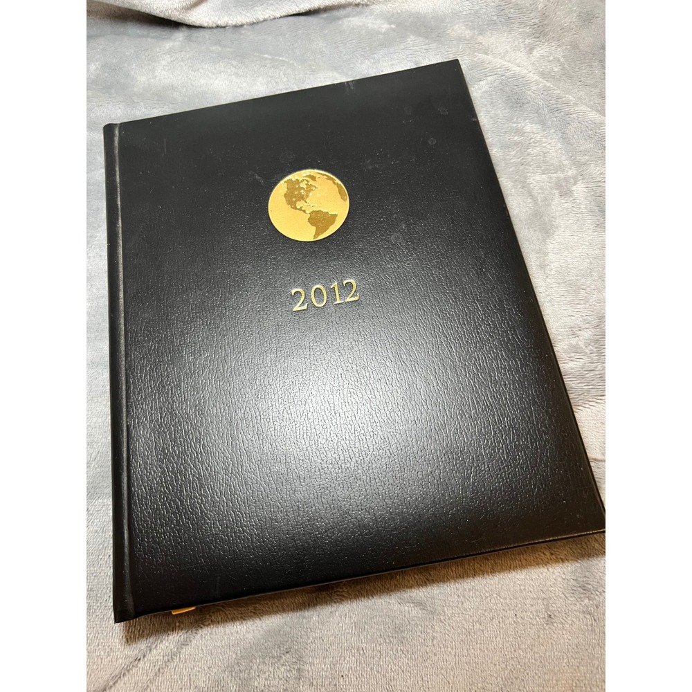 American Express Appointment Book 2012 Travel Planner World Globe‎ Gold Unused